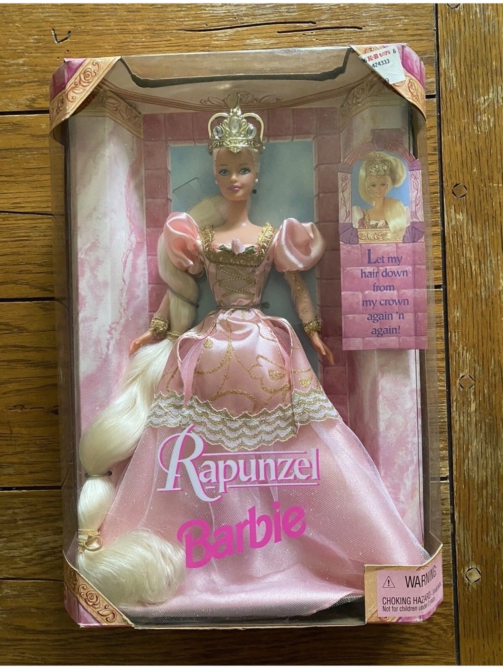 Vintage 1997 Mattel Rapunzel Barbie Doll #17646 NIB Long Hair Crown